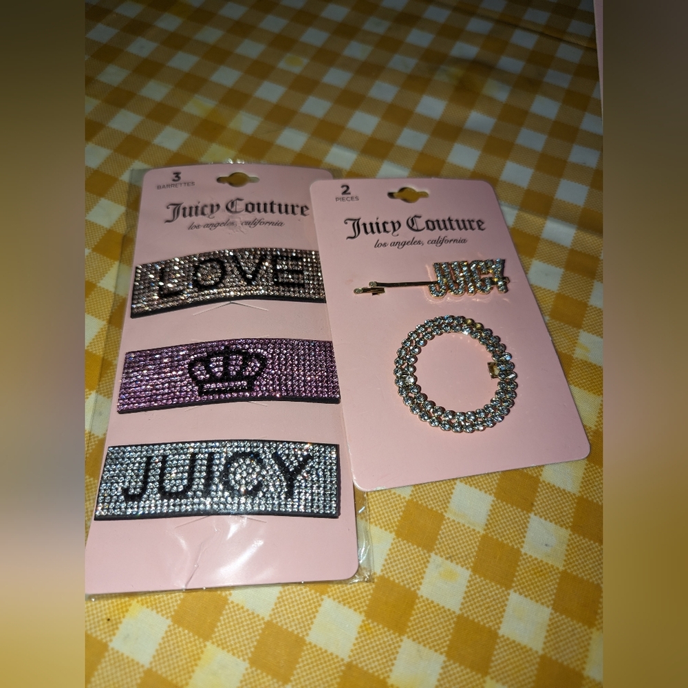 Juicy couture hair clips